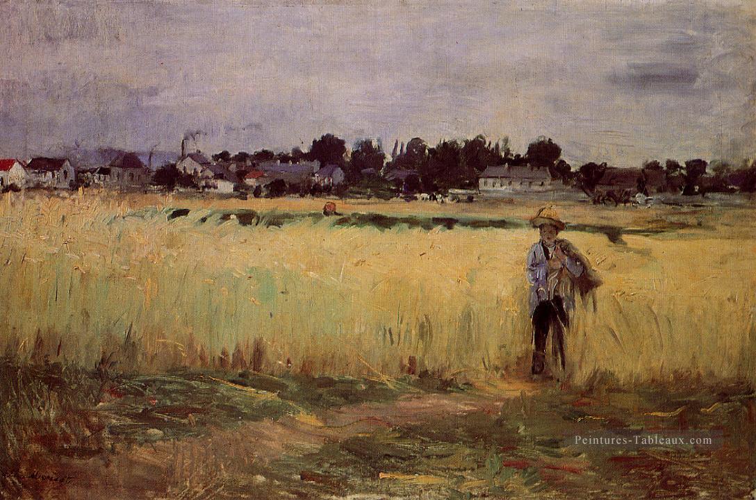Dans les champs de blé à Gennevilliers Berthe Morisot Peintures à l'huile